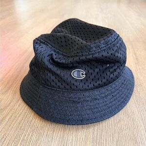 Rick Owens x Champion Black Perforated Bucket Hat